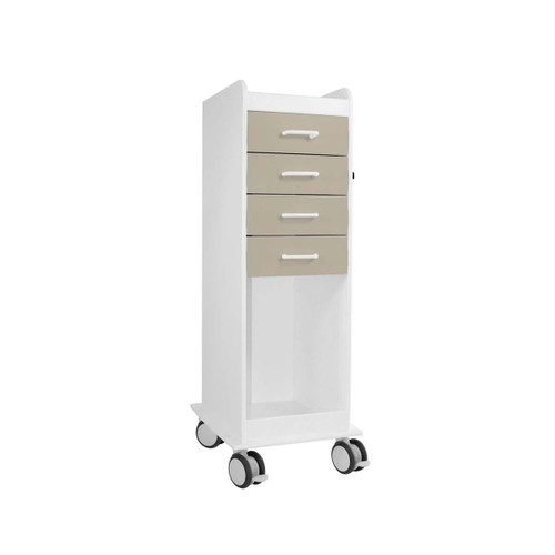TL 4D Cart with Almond Beige Drawers-TRIPPNT 53583