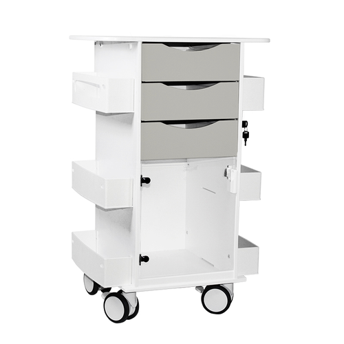 Core DX Cart with Dolphin Gray Drawers and Hinged Door-TRIPPNT 53588
