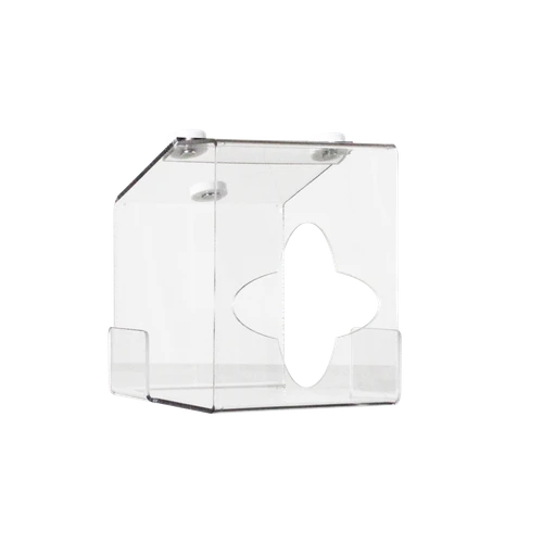 Undermount Two-Bin Small Clear Kimwipe Dispenser, Magnet Mount-TRIPPNT 53999