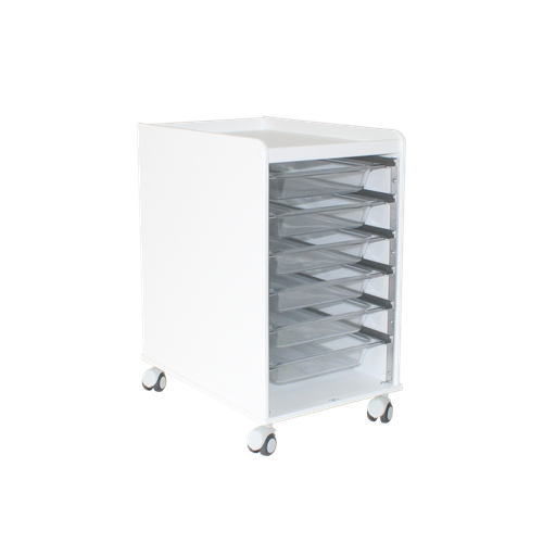 LabFlow Hood Cart Comes with six 2.5" deep polycarbonate trays-TRIPPNT 54098