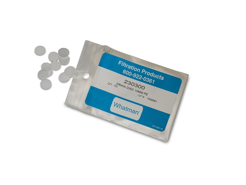 Whatman Polyester Drain Disc, 22 mm, PE, membrane filter accessories, 100/pk-CYTIVA 230500