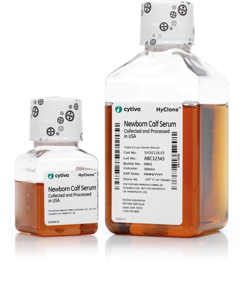 HyClone Newborn Bovine Calf Serum, US Origin, 500 mL, Irradiated, 25-40 dose-CYTIVA SH30118.03IR25-40