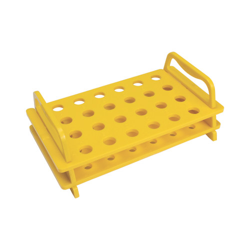 United Scientific® Rack For Micro Tubes, PC,  24 Places, Yellow-UNITED P20202