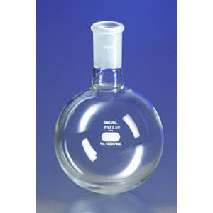 PYREX® Heavy Wall Short Neck Boiling Flask, Round Bottom, with Standard Taper Joints. Corning-CGW 4320C-1L