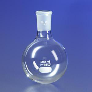 PYREX® Round Bottom Boiling Flasks w/Short Neck & 29/42 TS Joint-CGW 4321-500