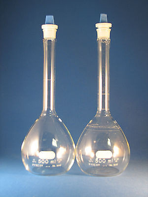 PYREX® Class A Volumetric Flasks w/Polyethylene Stopper-CGW 5642-250