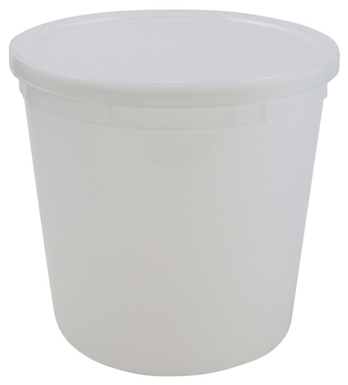 Container w Lid Natural, HDPE 165oz-DYL 453635