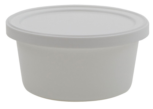 Container w Lid White, PPCO 4oz-DYL 454395