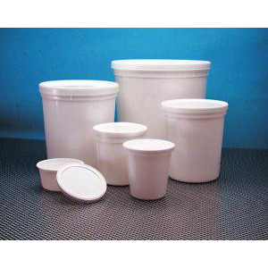 Container w Lid White, PPCO 4oz-DYL 454395