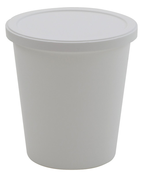 Container w Lid White, PPCO 8oz-DYL 454405