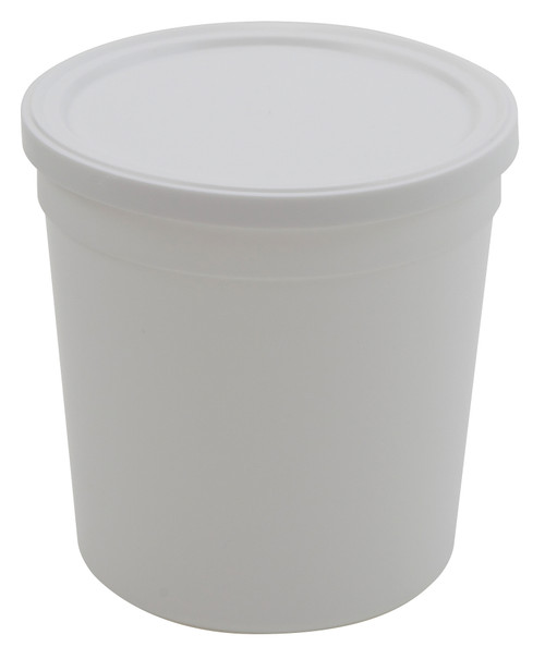 Container w Lid White, PPCO 16oz-DYL 454415