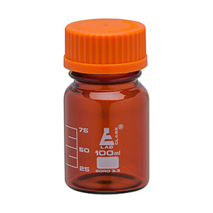 Glass Reagent Bottles, Screw Cap, Amber-EISCO CH0165E