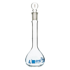 Flasks Volumetric with Glass Stopper Class - B, 200ml White Graduations-EISCO CH0442DWT