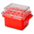 CryoCool Mini Cooler, 0°C, 32-Place (4x8) for 1.5mL Tubes, Red, with Gel Filled Cover-GLB 454003GC