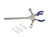 United Scientific® 3-Prong Heavy Duty Extension Clamp, Medium-UNITED CLHD02
