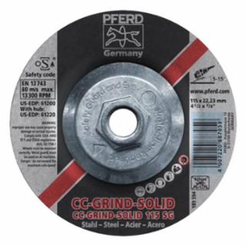 Pferd CC Grind Solid 4.5" x 5/8-11. Replaces Flap Disc. Faster, Cleaner!