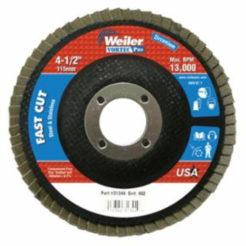Vortec Pro® Abrasive Flap Disc, 4-1/2 x 7/8 in,  13000 rpm, Type 29