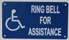 ring bell for assistance sign