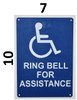 ring bell for assistance sign