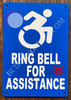 ring bell for assistance sign
