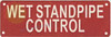 WET STANDPIPE CONTROL -RED