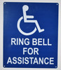 Wireless Doorbell for office / restaurant and commercial use- No Battery Required + ada sign ring bell for assistance SIGN 10x12