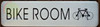 BIKE ROOM SIGN (2x7.75,SILVER,ALUMINUM) -ref16822