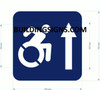 Signage ACCESSIBLE AT THE FRONT - The Pour Tous Blue LINE