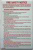 DOOR HPD NYC "FIRE SAFETY NOTICE"- FIRE PROOF BUILDING