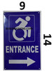 ACCESSIBLE Entrance Arrow Right  -The Pour Tous Blue LINE