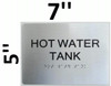 HOT WATER TANK  Braille sign -Tactile Signs Tactile Signs  The sensation line