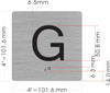 Elevator JAMB Plate with Braille - Elevator Floor Number Brush SILVER Sign