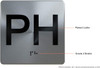 Elevator JAMB Plate with Braille - Elevator Floor Number Brush SILVER Signage