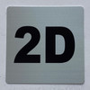Signage Apartment number 2D