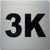 Apartment number 3K signage