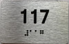 apartment number 117 sign