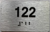 apartment number 122 sign