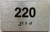 apt number sign silver 220