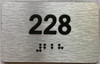 apt number sign silver 228