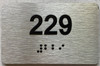 apt number sign silver 229