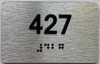 apt number sign silver 427