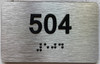 apt number sign silver 504