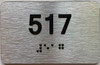 apt number sign silver 517