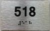 apt number sign silver 518