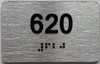 apt number sign silver 620
