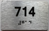 apt number sign silver 714