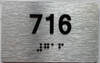 apt number sign silver 716