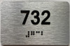 ada apartment number sign silver