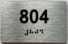 apt number sign silver 804