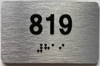 apartment number 819 sign